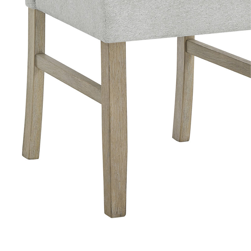 Ensemble de 2 chaises d'appoint Tabitha avec finition en chêne clair et tissu gris clair