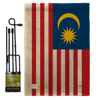 Double Sided 18.5'' H x 13'' W Polyester Flag Set