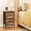Braelon 42cm W Metal Bedside Table-1229283016
