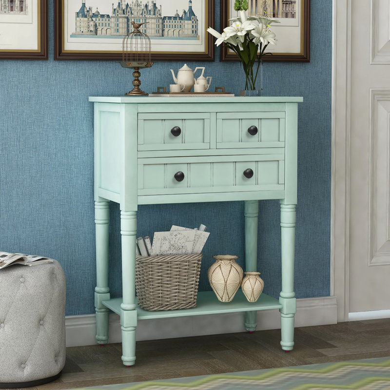 Console étroite, Bleu rétro