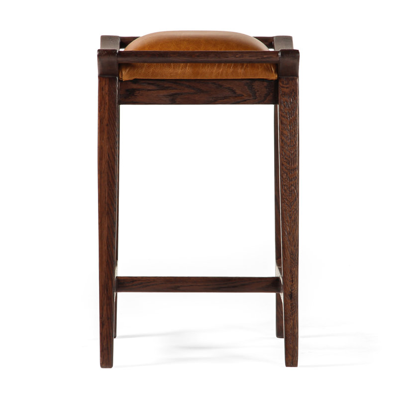 Porter Solid Oak Counter Stool, Mud Brown