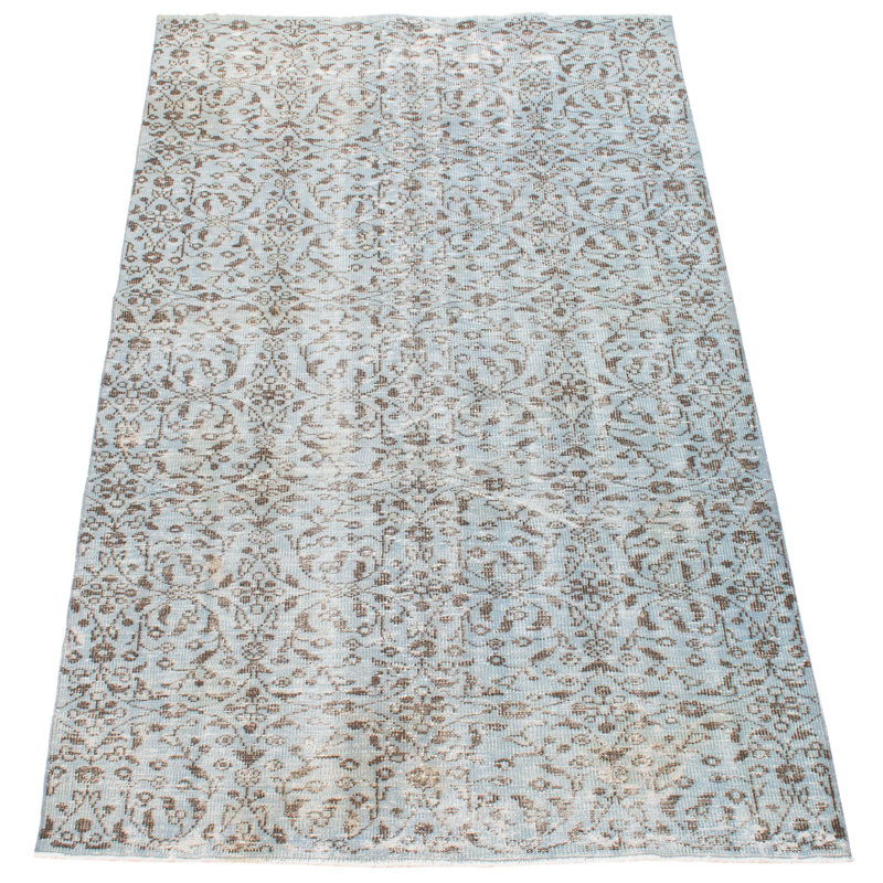 Tapis bleu ardoise à transition de couleur 5 pi 1 po x 8 pi 4 po