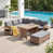 Light Brown Rattan+Light Gray