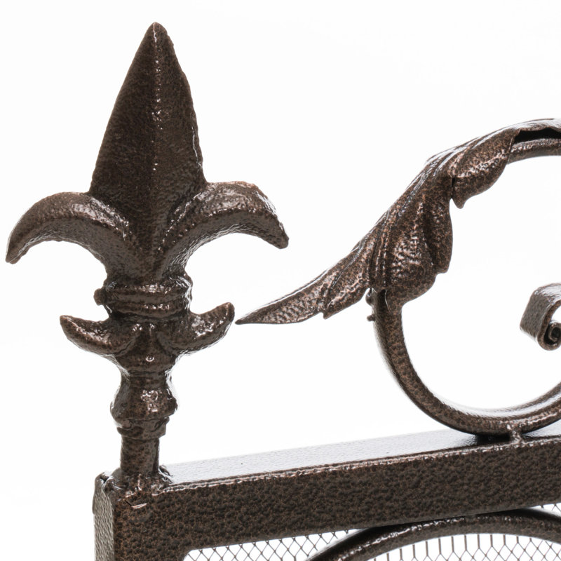 Pare-étincelles en fer résilient - ornement ornemental, pour une conception en noir et or, Bronze