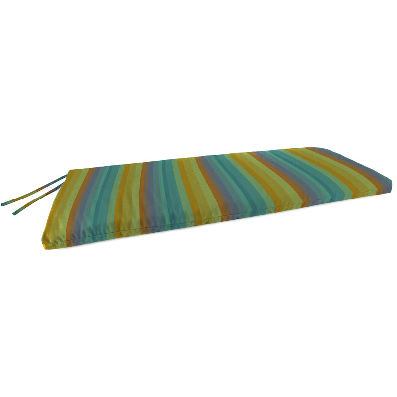 48" x 18" Outdoor Bench Cushion with Ties, Astoria Lagoon