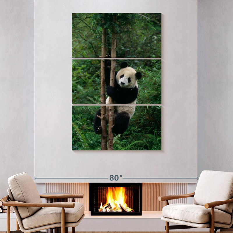 Brampt Climbing Panda, 74" H x 48" W