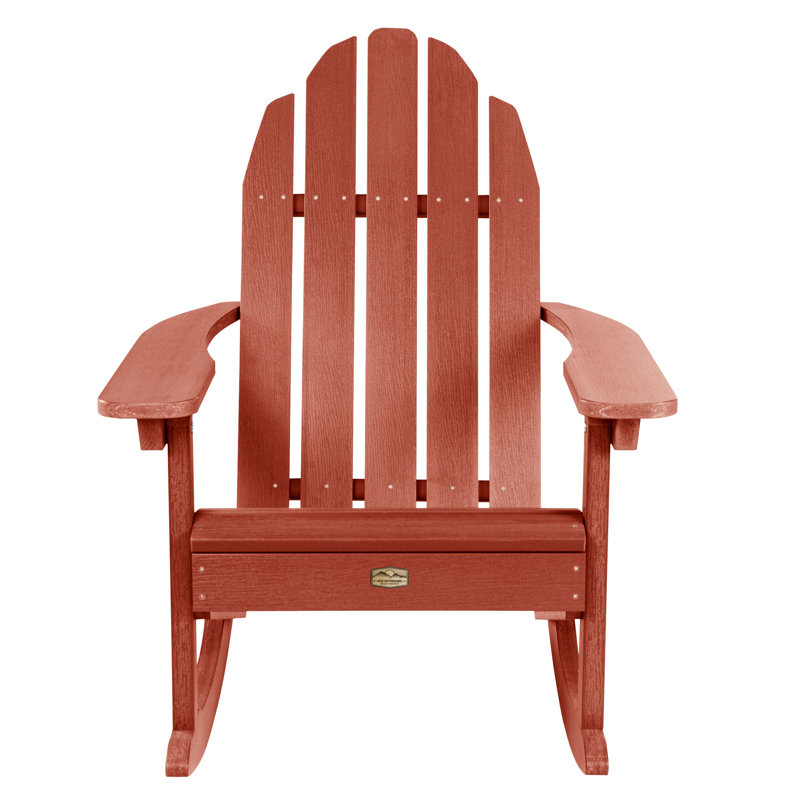 Chaise berçante en plastique Natoli, Rouge