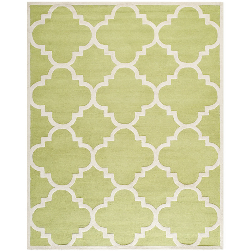Cannen Hand Tufted Wool Geometric Rug, Rectangle 9' x 12'