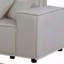 Canapé modulaire Basic, canapé modulaire de 99 po avec repose-pieds beige