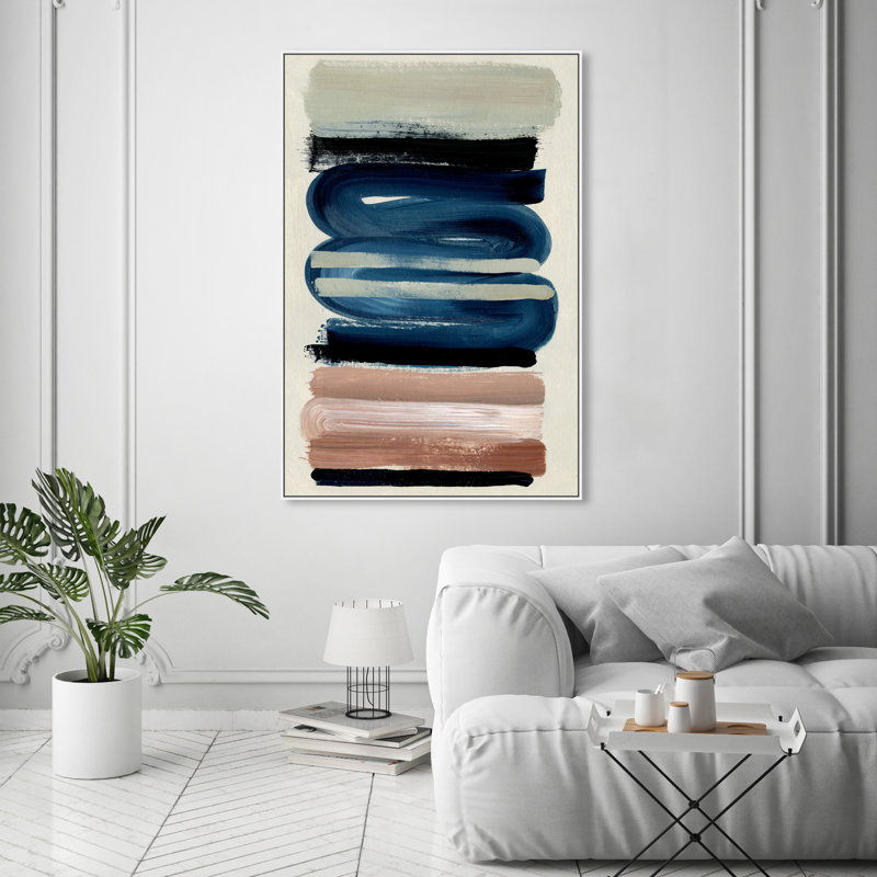 "Naturals" by Oliver Gal Hand-Embellished Abstract Floater Framed Painting Print , Wrapped Canvas, 36" H x 24" W, No Frame
