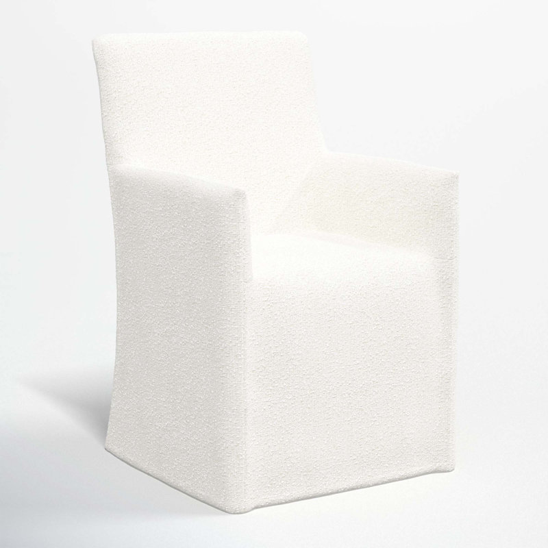 Ivanka 20'' H Upholstered Armchair, Classic Snow Boucle