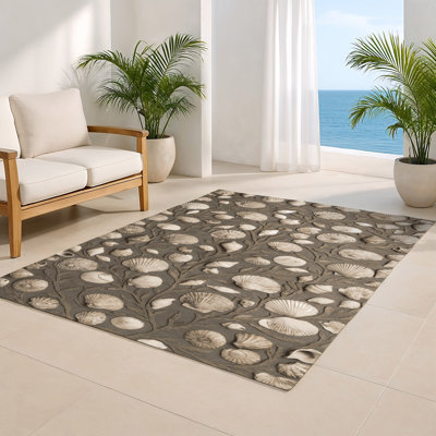 Tapis intérieur et extérieur gris Nature