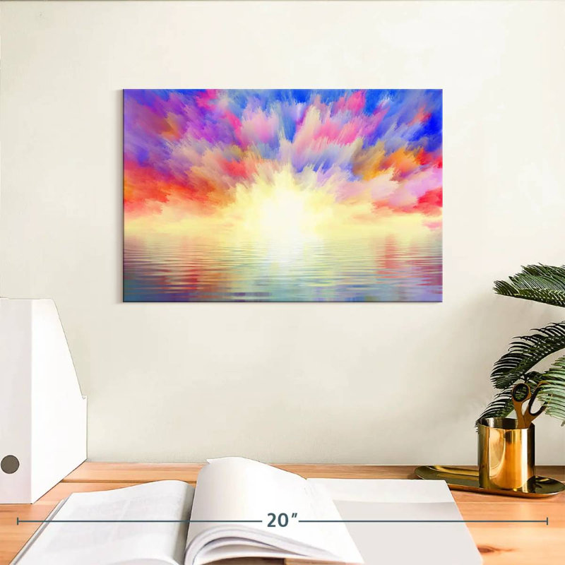 Alvord Ocean Sunrise Burst, H 8 po x l 12 po