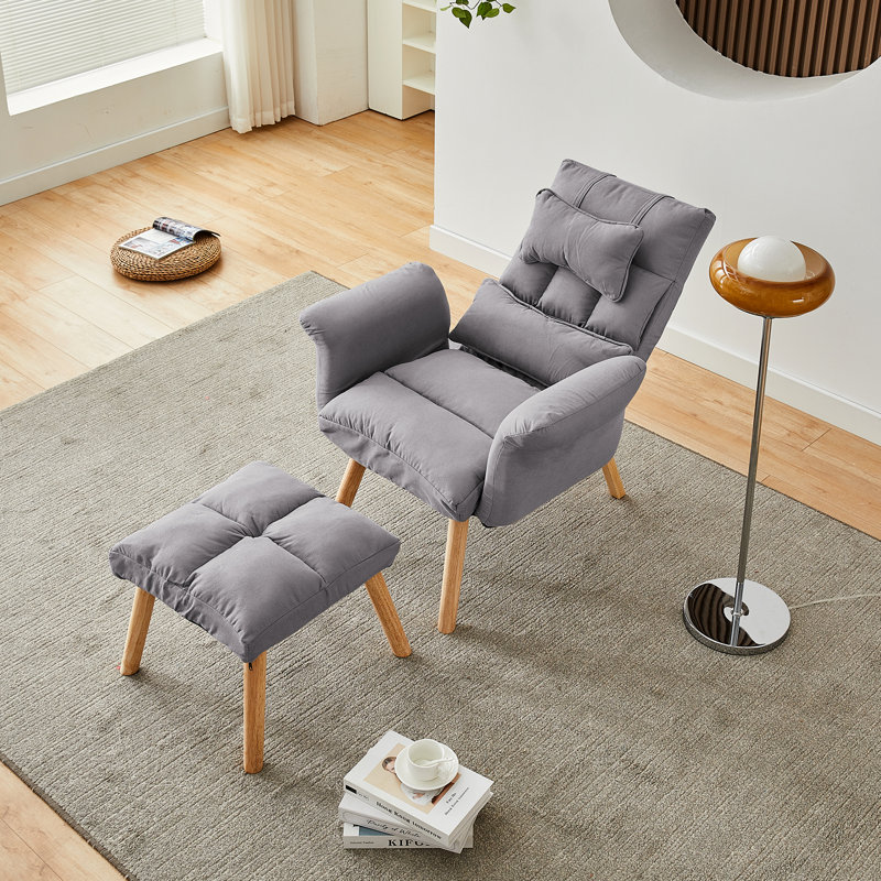Ancel Upholstered Accent Chair, Grey