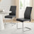 5-Piece Round Tempered Glass Top Dining Set with Faux Leather Chairs-1963044806