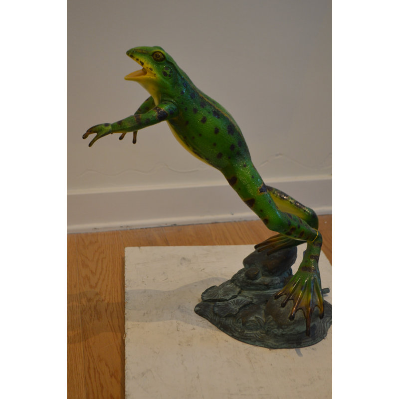 Bronze Jumping Frog Fountain