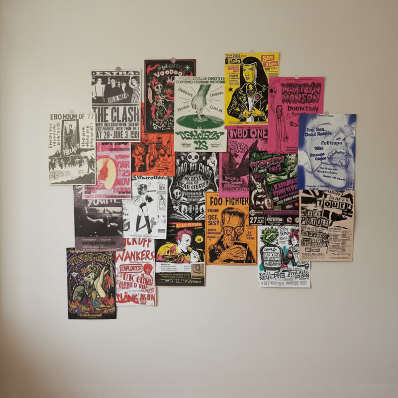 Décalcomanies murales Rock 'n' Roll Nostalgia: American Style