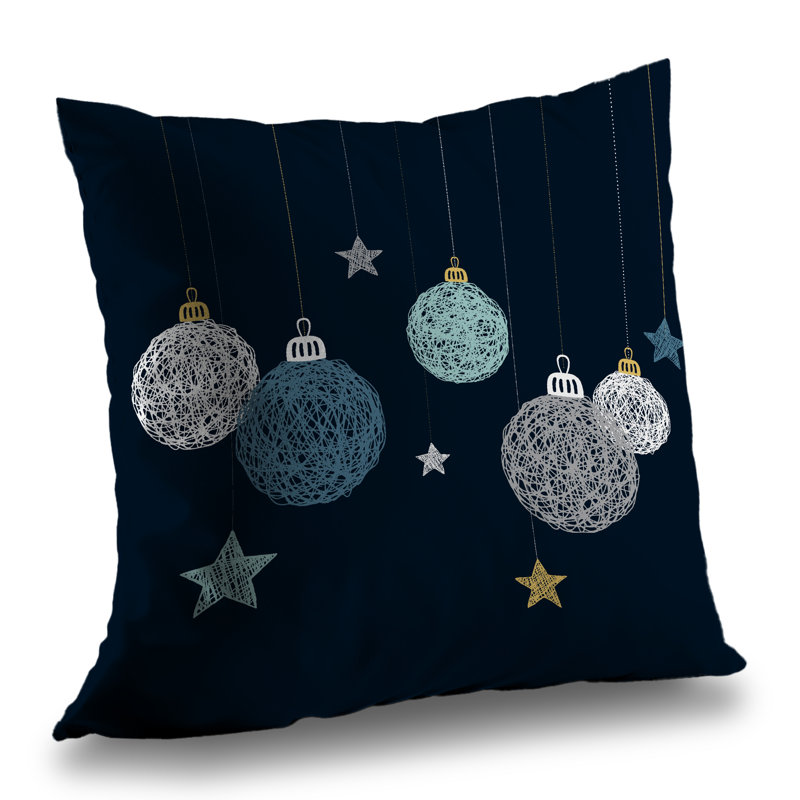 Christmas Ball Vector - Blue Livingroom Throw Pillow Insert