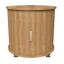 Ensemble de 2 tables cylindriques de style Mid-Century moderne avec stations de charge intégrées et portes coulissantes-130365568