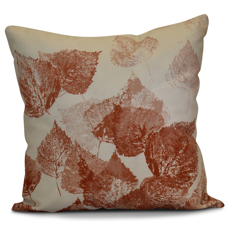 Housse de coussin d'extérieur carré, H 16 po x l 16 po x p 2 po, Rouille