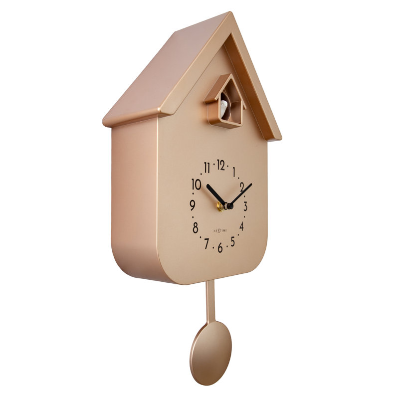 Horloge murale coucou avec tweeter, Or rose
