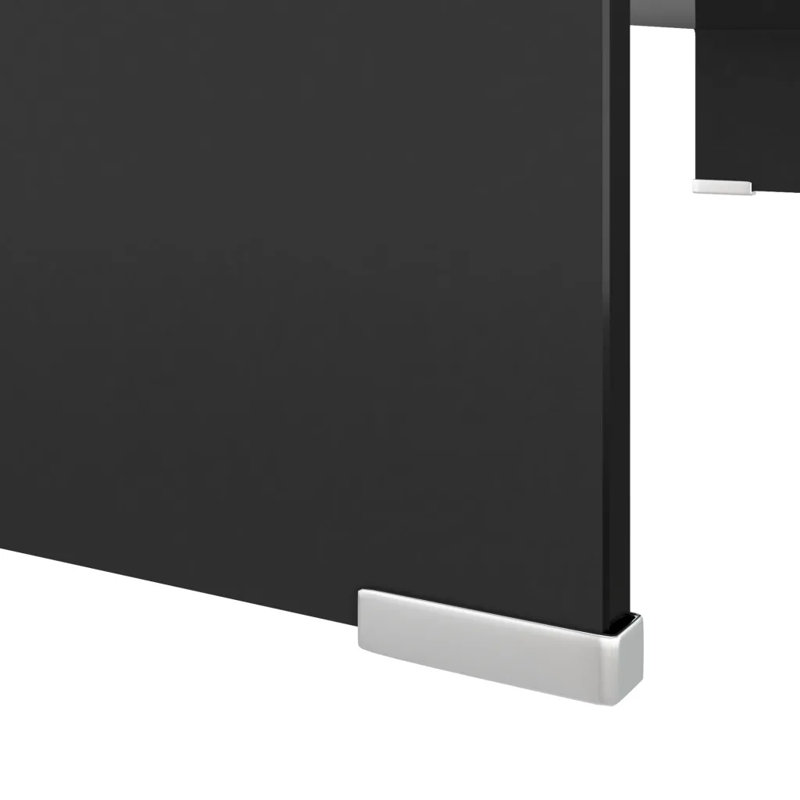 Wakeland TV Stand/Monitor Riser Glass, 90cm, Black