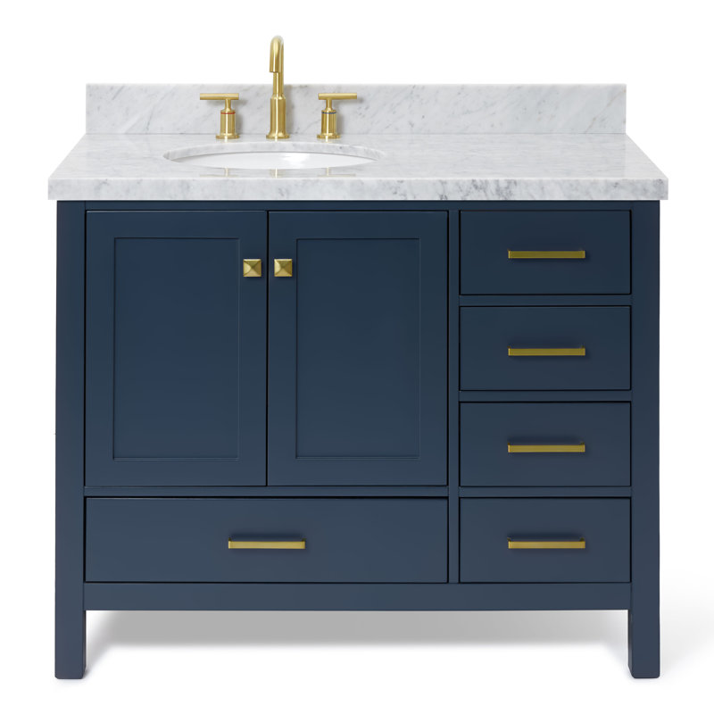 Ensemble de meuble-lavabo simple 43 po Cambridge, Bleu minuit