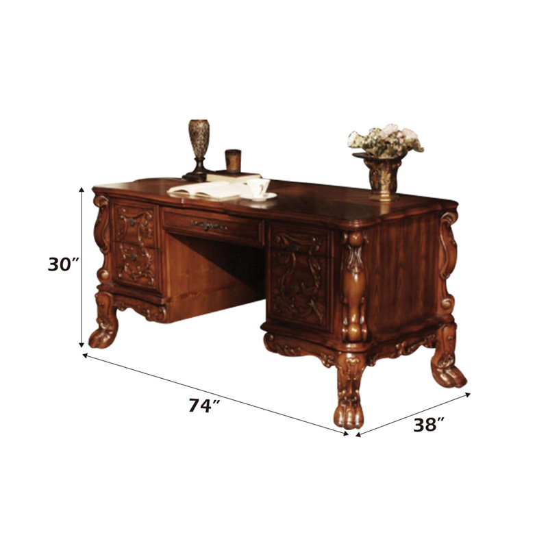 Aaryn Executive Writing Desk, Brown