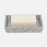 CALLAS, Gold/White, Soap Dish, Rectangular Straight, Lacquered Eggshell.