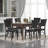 Ailse Folding Dining Chair Set Of 6, Upholstered PU Leather Dining Room Chairs, 6-Piece Faux Leather Parsons Chairs, Space-Saving Foldable Kitchen Armless Side Chair with Metal Frame, 300 lbs Capacity, For Dining Room, Living Room, Kitchen and Restaurant-330787331