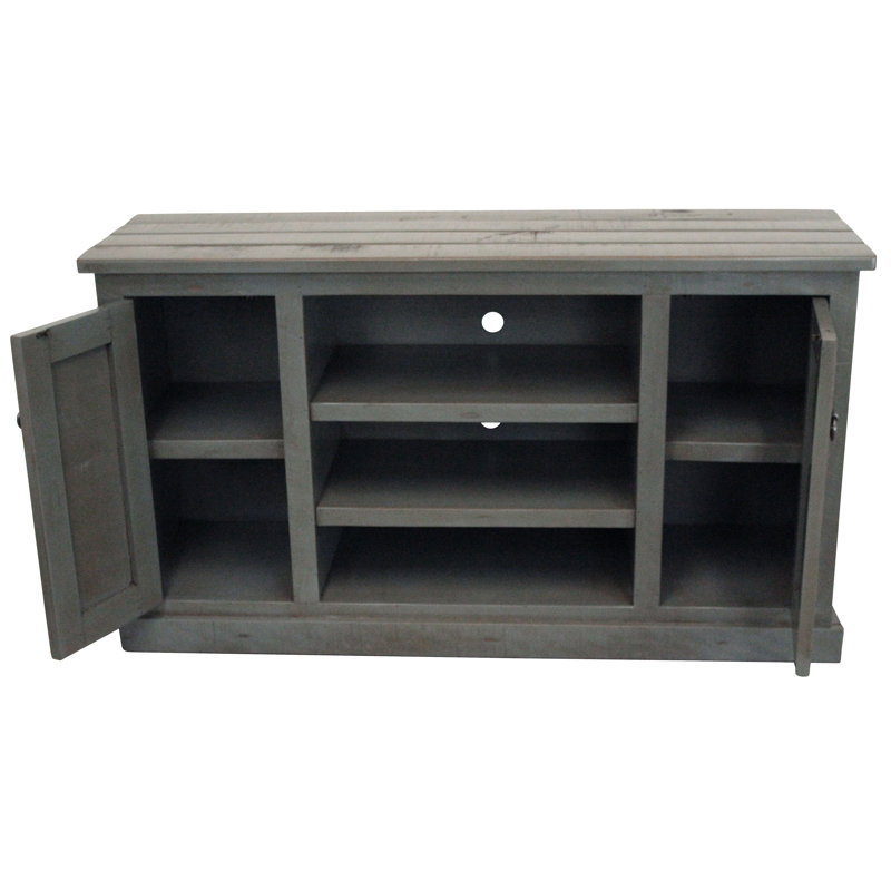 Magee Unfinished TV Stand for TVs up to 55", Rustic Dark Blue, 57