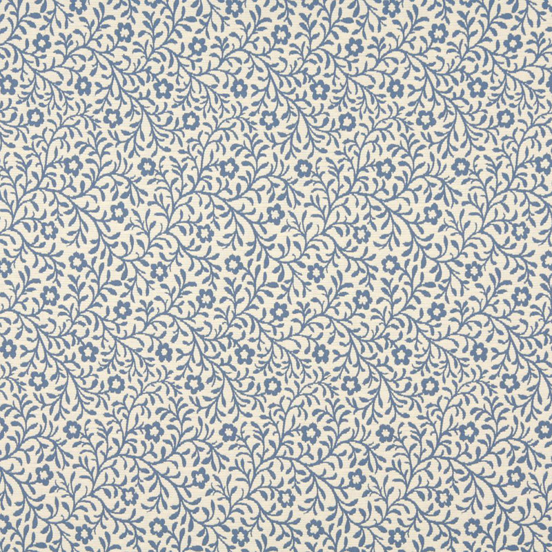 Tissu floral matelassé, Bleu 2