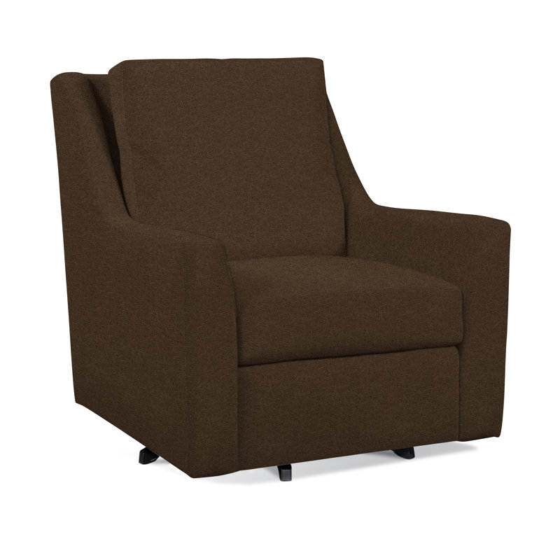Columbus Cotton Swivel Armchair, Elite Chocolate 100% Polyester
