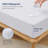Ultrasonic Quilted Waterproof Mattress Protector – Deep Pocket Fitted Mattress Pad Cover with Leaf Pattern, Soft Breathable-124405003