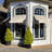 Awntech Charleston Acrylic Fabric Awning with Iron Scroll Arms-113767688-111684919