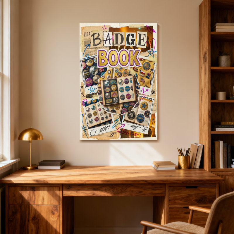 Insigne de mode et collage de livres