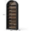 Bibliothèque arquée à 8 niveaux - grande bibliothèque moderne ouverte à deux tons en bois, armoire de rangement avec dossier fermé pour le salon, la chambre à coucher, le bureau, la bibliothèque