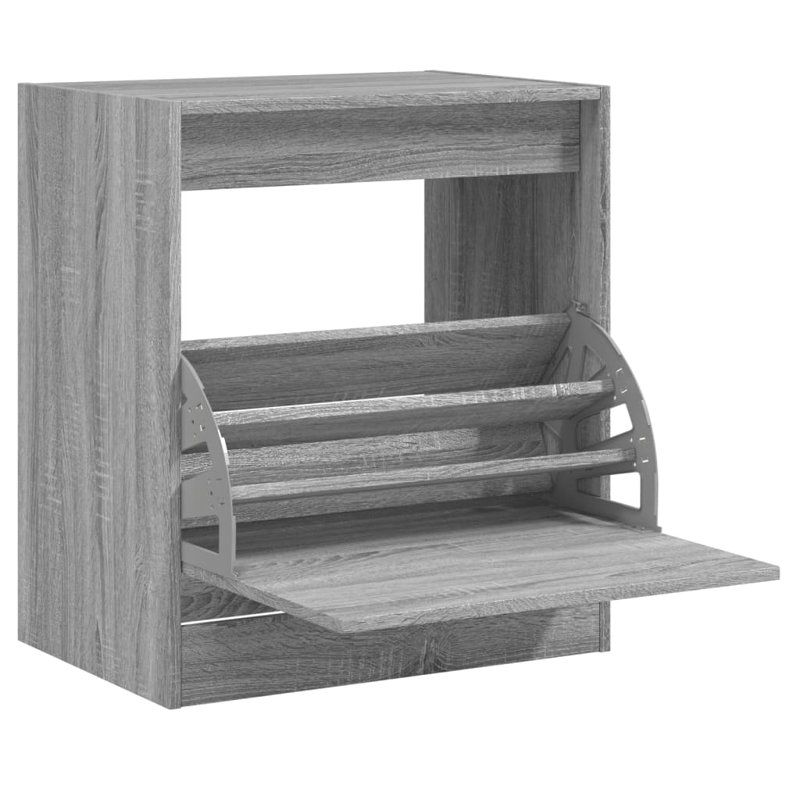 10 Pair Shoe Storage Cabinet, Grey Sonoma