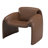 Gainsborough Round Arm Accent Chair - Brown Vegan Leather