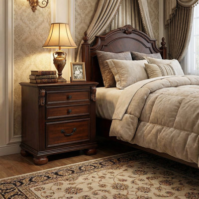 2-drawer Nightstand, Bedside Table With Smooth Gliding Drawers For Bedroom Storage