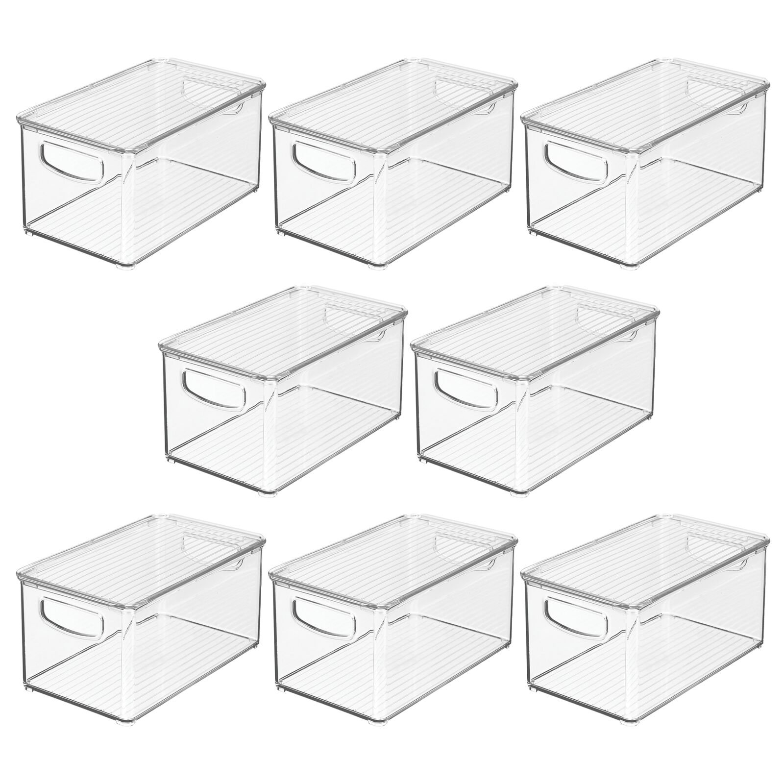 mDesign Plastic Storage Bin Box Container, Lid and Handles | Wayfair