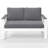 All-Weather Aluminum Patio Loveseat With Angled Backrest