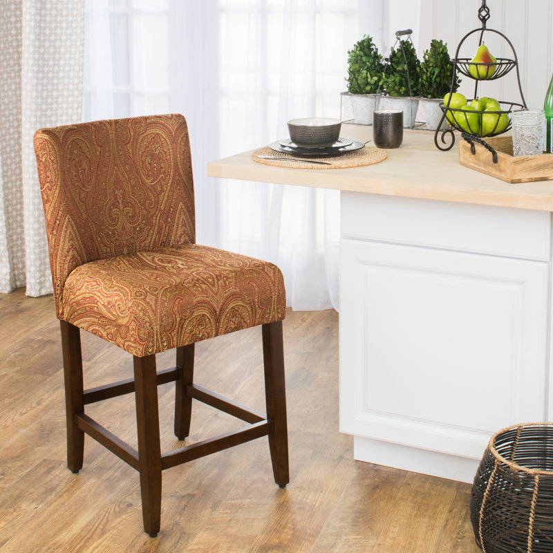 Tabouret de bar et de comptoir Vioria, Brun clair, Tabouret de comptoir (assise de 24 po de hauteur)
