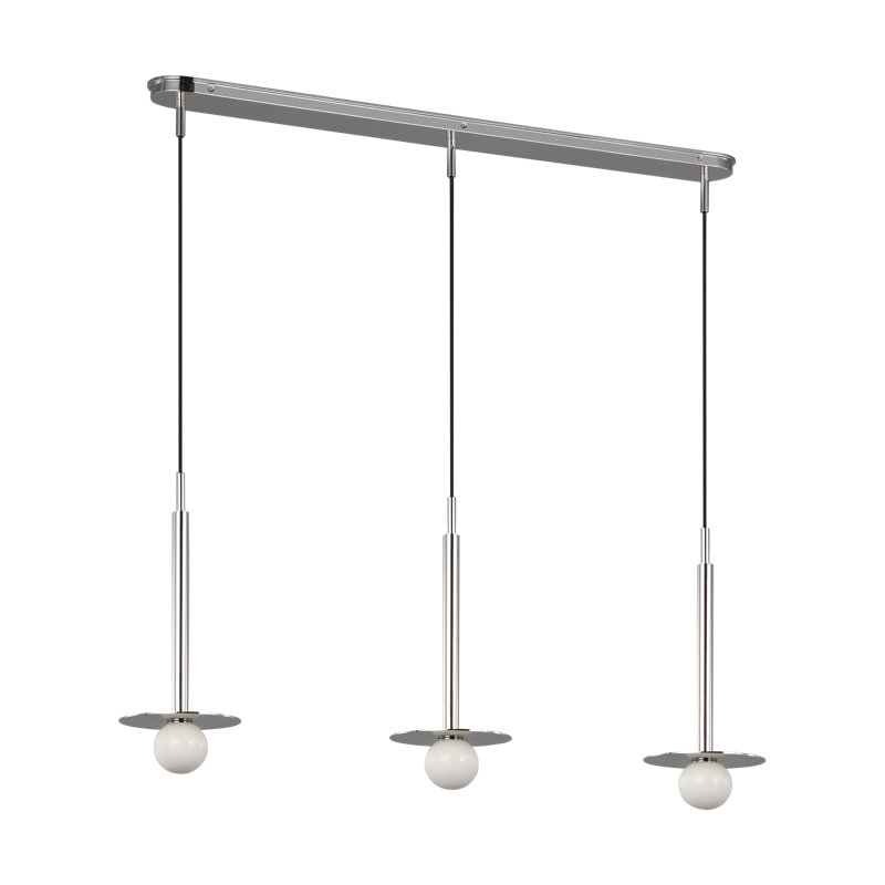 Nodes 3 - Light Chandelier, Polished Nickel