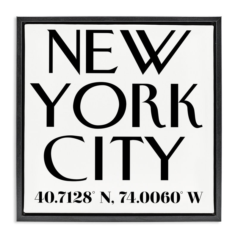 Cadre flottant Urban NYC, par Annabelle Hall, Cadre flottant noir de jais, H 18 po x l 18 po