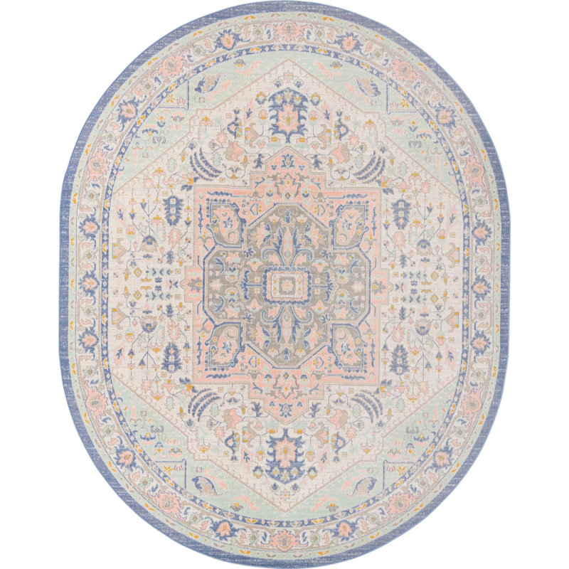 Matthei Oriental Indoor Rug, Oval 5' x 8'