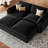 Knaack Velvet & Plush Wide Corduroy Ottoman, Large Seat with Removable Cushion Cover-804958400