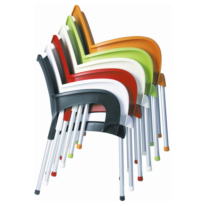 Goines Stacking Patio Dining Armchair, Apple Green