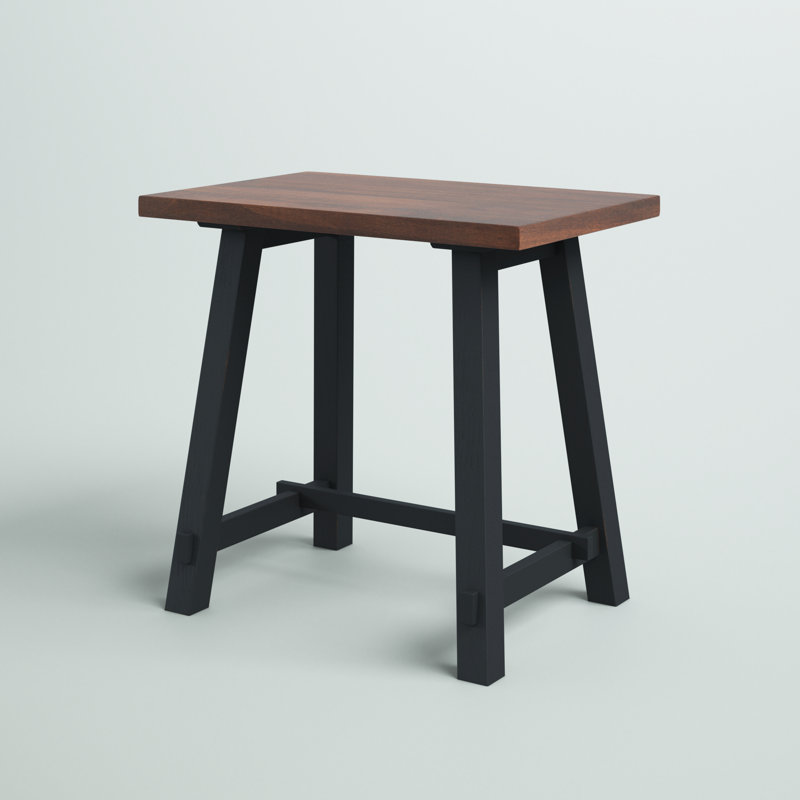 Adam Rustic Industrial Solid Wood Small Desk, 30" H x 32" W x 21" D