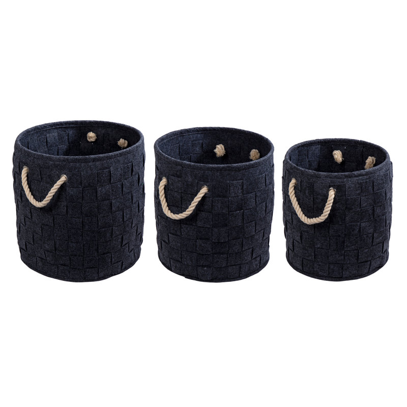 Ensemble de paniers en tissu 3 pièces